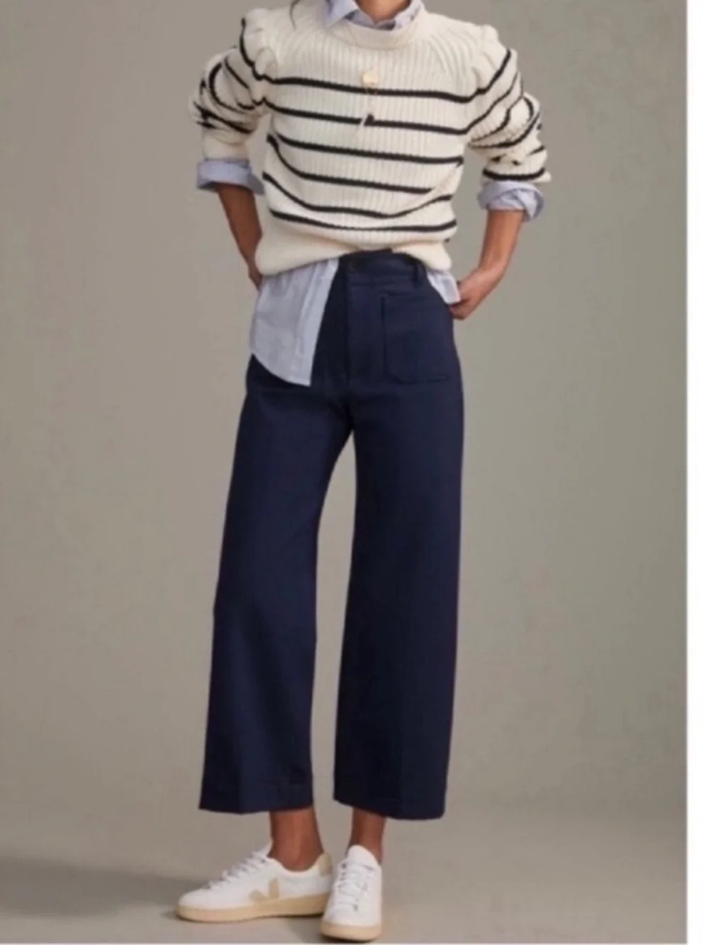 Maeve The Colette Ponte Crop Wide-Leg